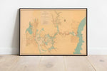 Nautical Chart of Panama Canal 1906| Old Map Wall Decor