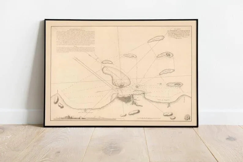 Nautical Chart of Veracruz 1798| Mexico Maps