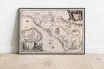 Historical Map of Carolina Region 1673| Old Map Wall Decor