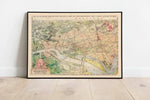 Pictorial Map of Washington DC 1948| Old Map Wall Decor