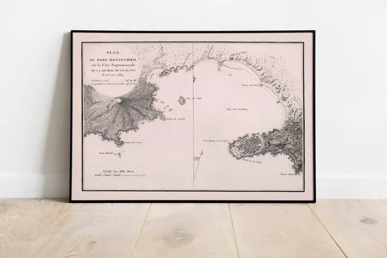 Map of Port Montevideo 1809| Uruguay Maps