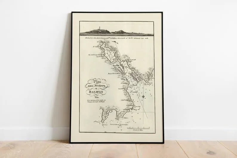 Nautical Chart of the Port of Royal Sound 1818| Old Map Wall Decor Nautical Chart of the Port of Halifax 1818| Old Map Wall Decor 