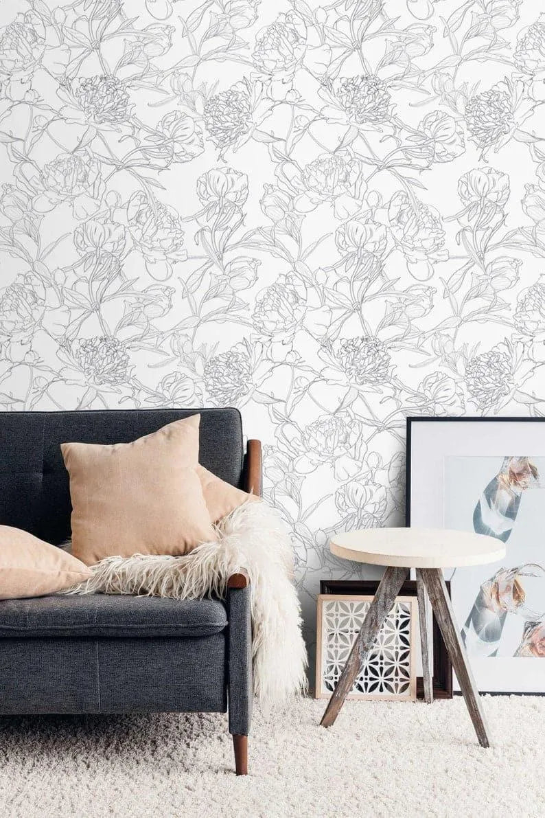 Neutral Minimalist Floral Peony Wallpaper Neutral Minimalist Floral Peony Wallpaper Neutral Minimalist Floral Peony Wallpaper 