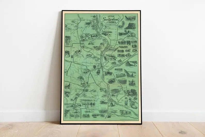 Iowa Map Print| Art History