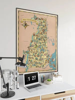 New Hampshire Map Print| Art History