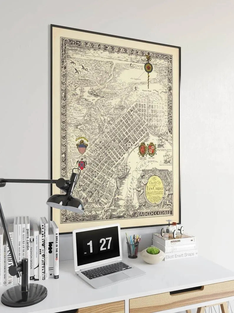 New Orleans Map Print| Art History