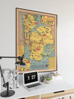 New York Map Print| Art History