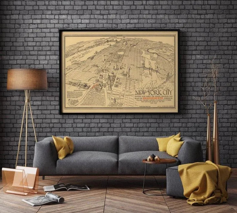 New York Map Print| Art History