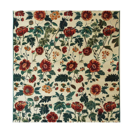 Nostalgic Poppy Haven Hand Tufted Wool Rug