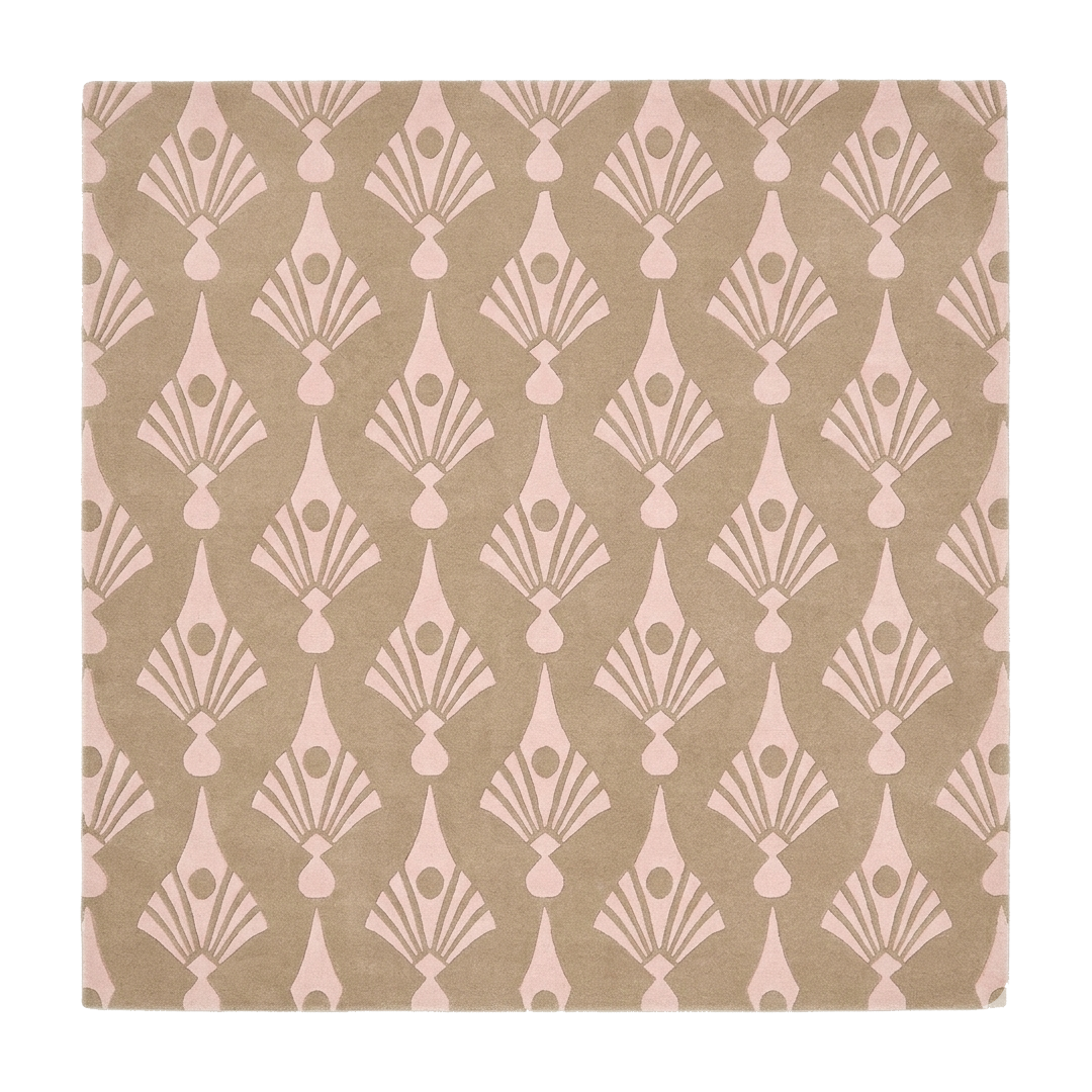 Nude Geometric Petal Hand Tufted Rug