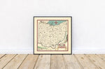 Ohio Map Print| Art History