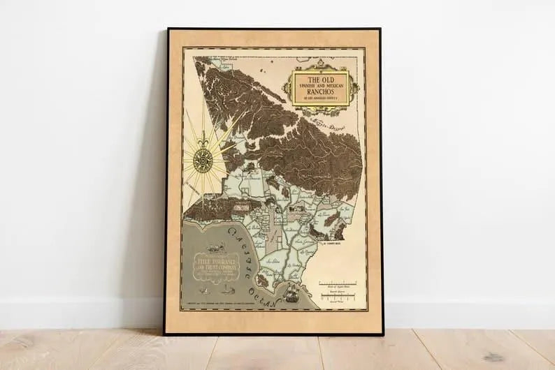 Los Angeles Map Print| Art History