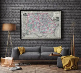 Old Map of States of Georgia and - Old Map Of States Of Georgia And Alabama Historical Maps Of United States Old Map Of States Of Georgia And Alabama Hisc1r 260x 