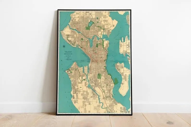 Old Seattle Map| Seattle Street Map