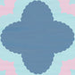 Opulent Waves Blue Pink Hand Tufted Wool Rug