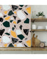 Orange, Emerald and Black Terrazzo Wallpaper Orange, Emerald and Black Terrazzo Wallpaper 