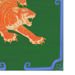 Orange Tiger Dark Green Hand Tufted Rug