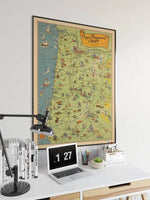 Oregon Map Print| Art History