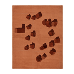 Organic Terracotta Wave Pattern Hand Tufted Rug