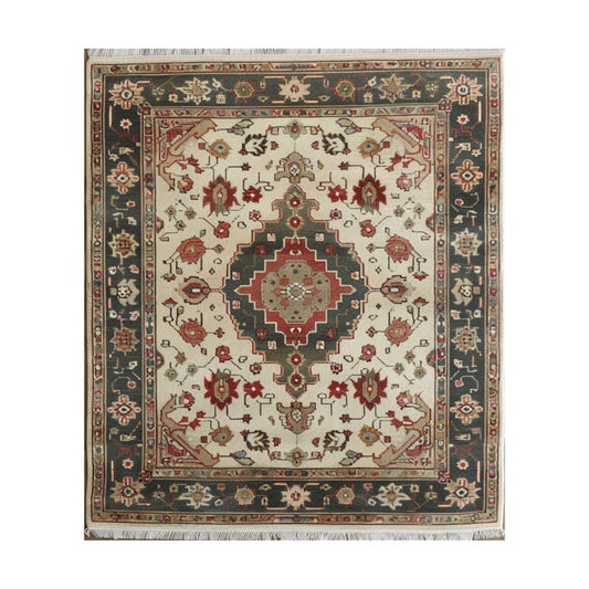 Ornamental Floral Hand Knotted Area Rug