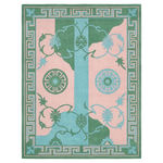 Ornate Garden Scroll Hand Tufted Wool Rug 