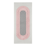 Oval Frame Hand Tufted Runner Rug