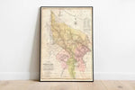 Delhi Map Wall Print| 1777 Agra Map Poster Print