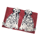 Pair of Doggie Hand Tufted Wool Rug - Red