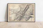 Map of Maryland, Loudoun County and Bolivar Heights| Map Wall Decor