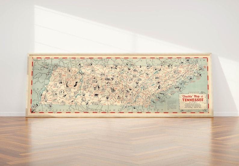 Panoramic Map of Tennessee| Pictorial Map of Tennessee 