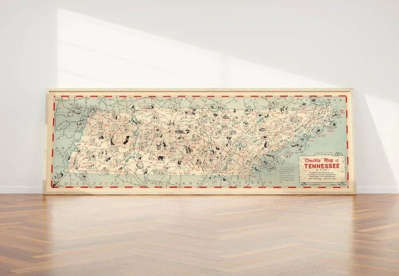 Panoramic Map of Tennessee| Pictorial Map of Tennessee