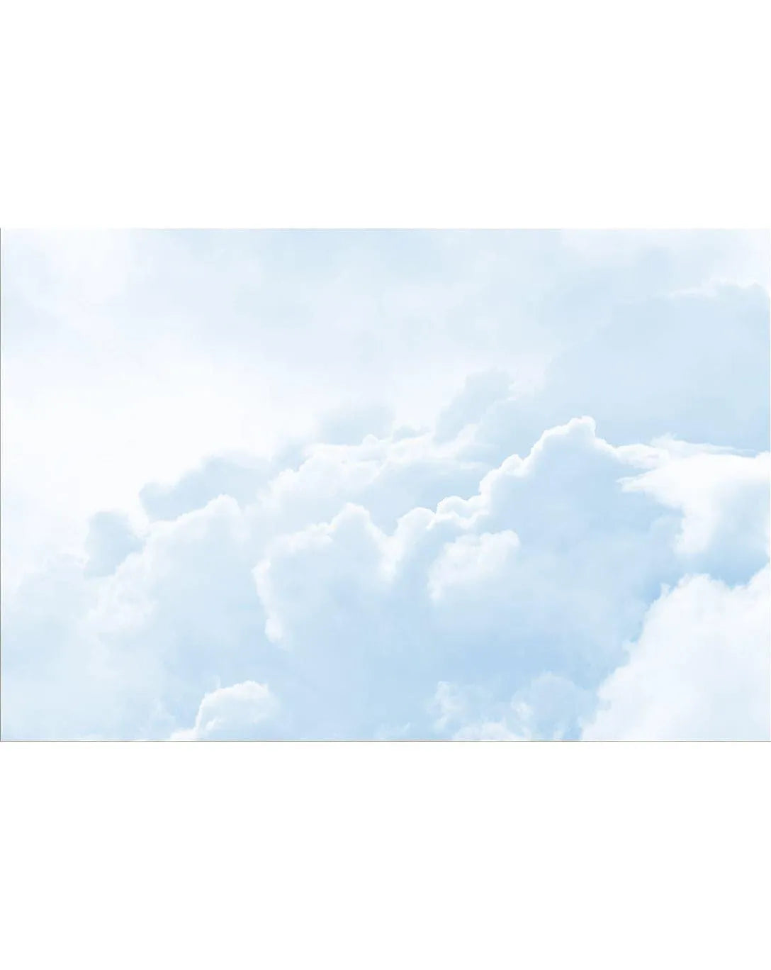 Pastel Blue Sky Clouds Bedroom Wall Mural