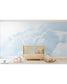 Pastel Blue Sky Clouds Bedroom Wall Mural 