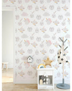 Pastel Color Cute Animals Kids Room Removable Wallpaper