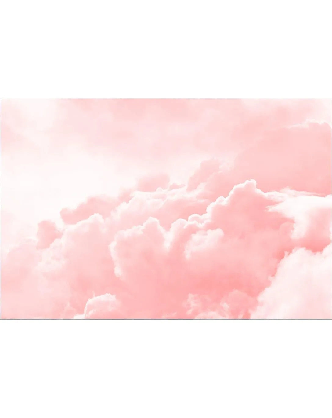 Pastel Pink Sky Clouds Bedroom Wall Mural