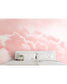 Pastel Pink Sky Clouds Bedroom Wall Mural 