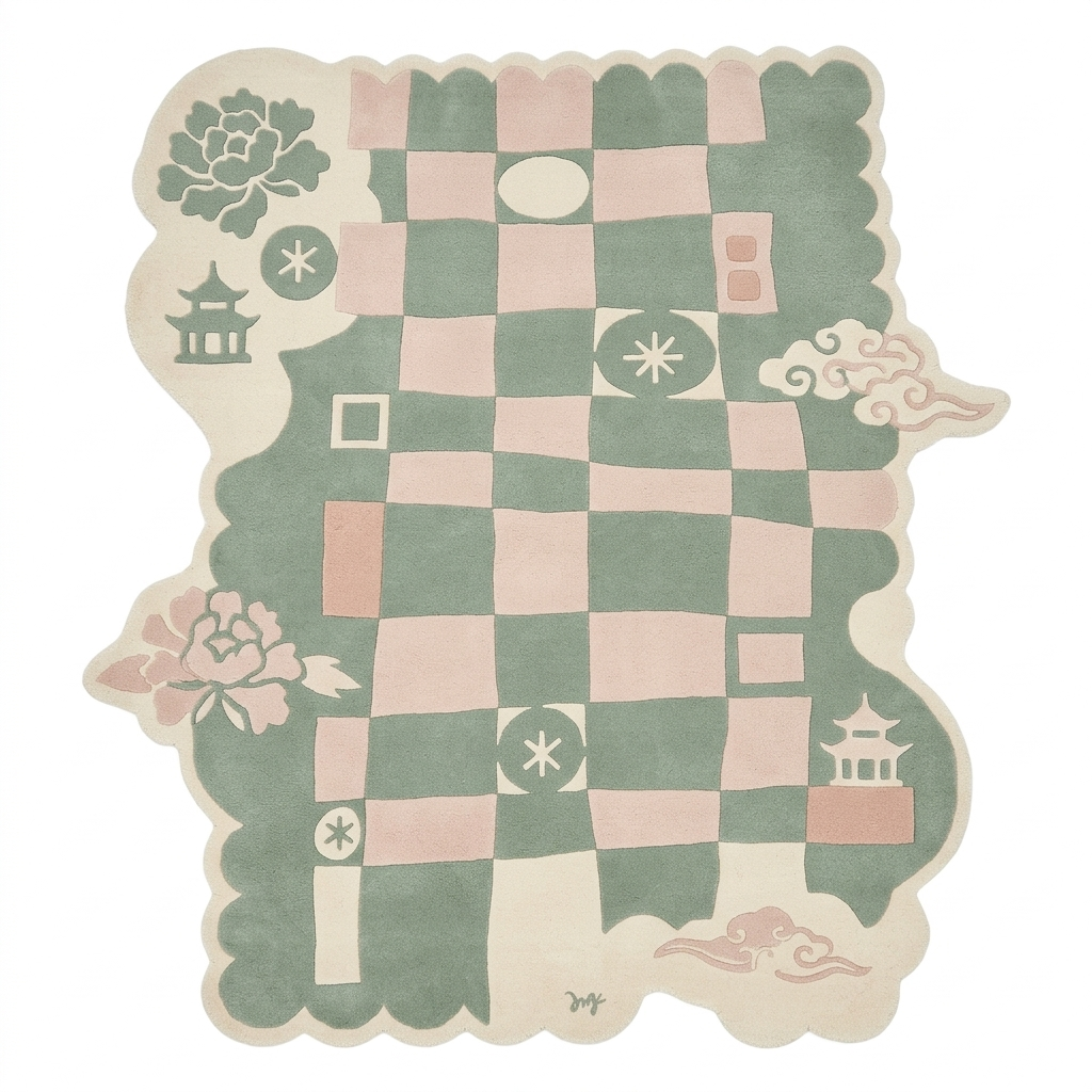 Pastel Pagoda Play Hand Tufted Wool Rug 