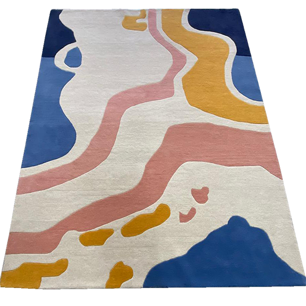 Pastel Land Current Hand Tufted Rug