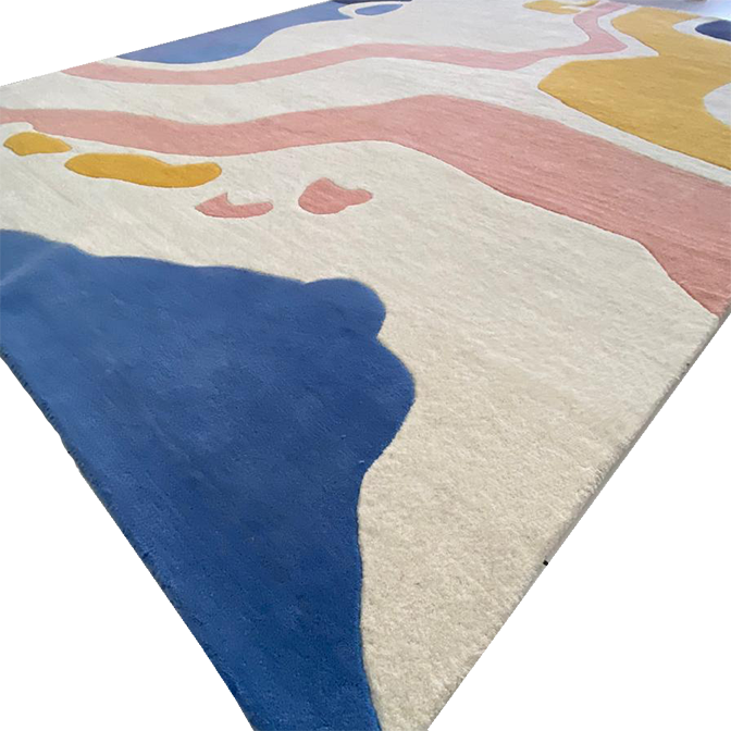 Pastel Land Current Hand Tufted Rug