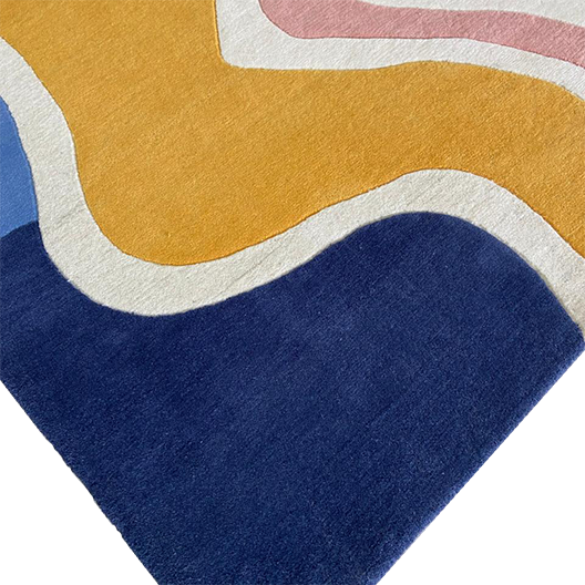 Pastel Land Current Hand Tufted Rug