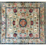 Pastel Medallion Blossom Hand Knotted Area Rug