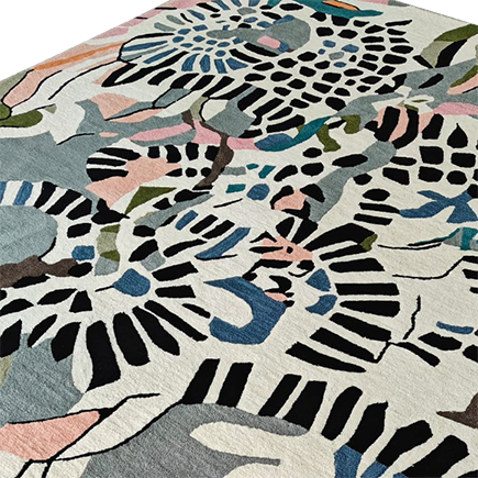 Patterned Motion Play Hand Tufted Rug