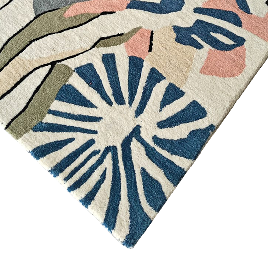 Patterned Motion Play Hand Tufted Rug