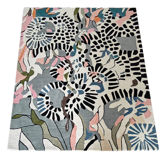 Patterned Motion Play Hand Tufted Rug