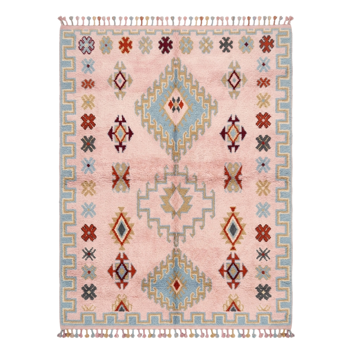 Peach Tribal Heritage Moroccan Shag Rug