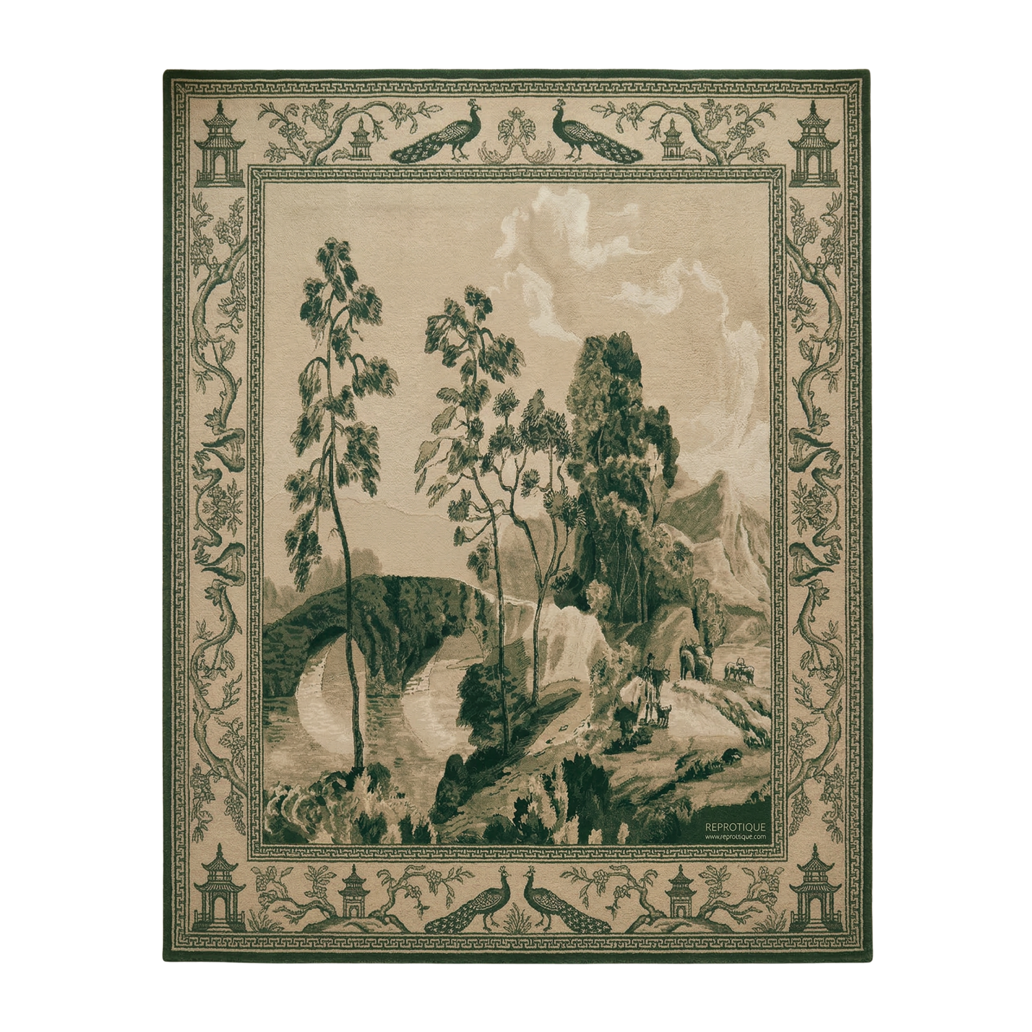 Peacock Dream Hand Tufted Wool Rug