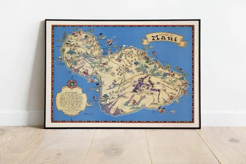 Maui Map Print| Art History