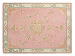 Peony Blush Pavilion Hand Tufted Rug shown flat on a white background
