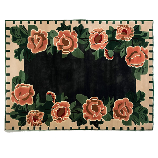 Peony Noir Hand Tufted Rug