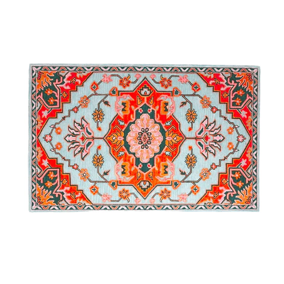 Persian Desi Eye on Fire Hand Tufted Wool Rug